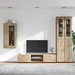 Casa si Gradina - Mobilier - Seturi de mobilier - Seturi living - Set comoda TV cu sertar cu Raft Stejar Sonoma Lemn compozit - Infinity.ro