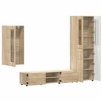 Casa si Gradina - Mobilier - Seturi de mobilier - Seturi living - Set comoda TV cu sertar cu Raft Stejar Sonoma Lemn compozit - Infinity.ro
