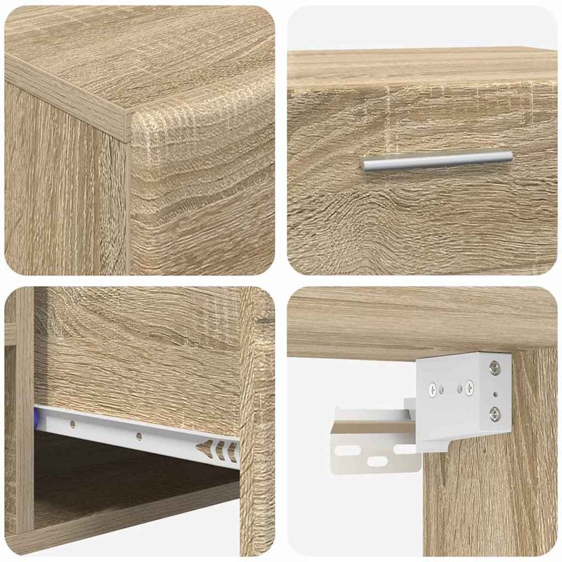 Casa si Gradina - Mobilier - Seturi de mobilier - Seturi living - Set comoda TV cu sertar cu Raft Stejar Sonoma Lemn compozit - Infinity.ro