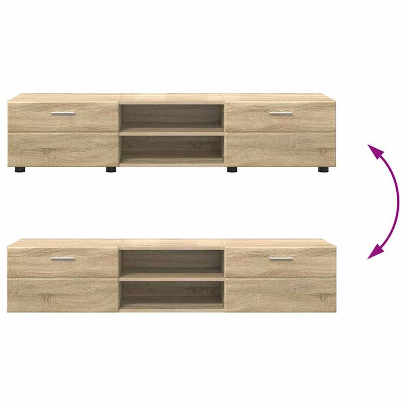 Casa si Gradina - Mobilier - Seturi de mobilier - Seturi living - Set comoda TV cu sertar cu Raft Stejar Sonoma Lemn compozit - Infinity.ro