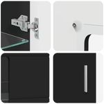 Casa si Gradina - Mobilier - Seturi de mobilier - Seturi living - Set comoda TV cu sertar cu Raft cu usa Negru Lemn compozit - Infinity.ro