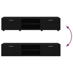 Casa si Gradina - Mobilier - Seturi de mobilier - Seturi living - Set comoda TV cu sertar cu Raft cu usa Negru Lemn compozit - Infinity.ro