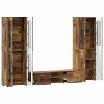 Casa si Gradina - Mobilier - Seturi de mobilier - Seturi living - Set comoda TV cu sertar cu Raft cu usa Lemn vechi Lemn compozit - Infinity.ro