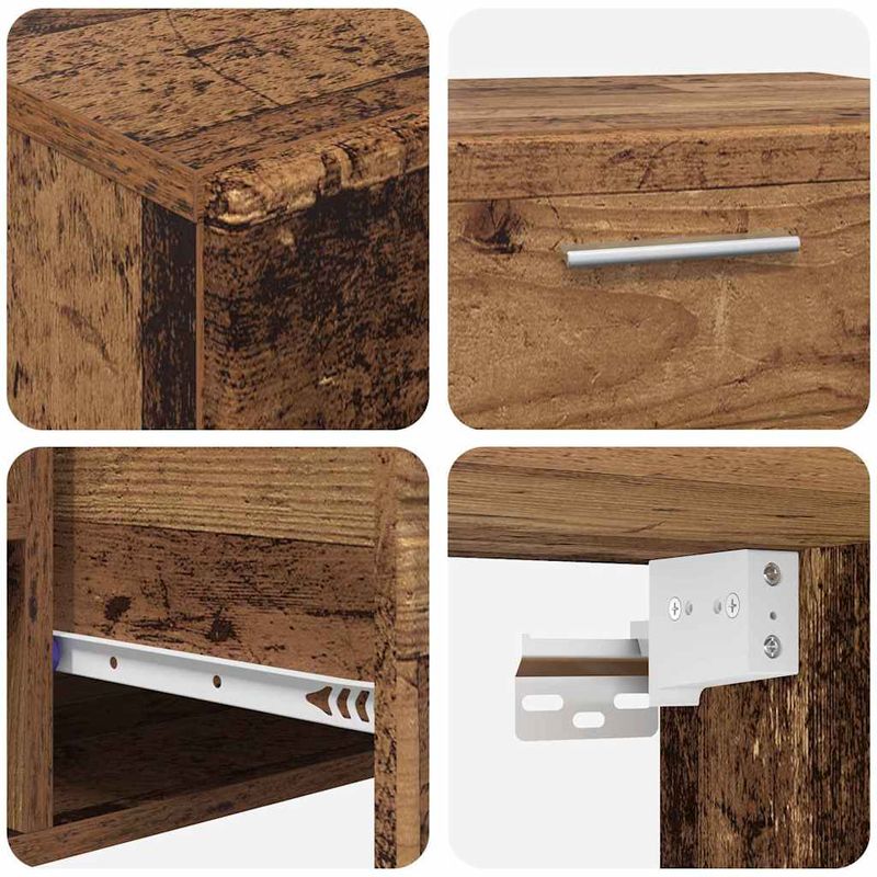 Casa si Gradina - Mobilier - Seturi de mobilier - Seturi living - Set comoda TV cu sertar cu Raft cu usa Lemn vechi Lemn compozit - Infinity.ro