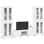 Casa si Gradina - Mobilier - Seturi de mobilier - Seturi living - Set comoda TV cu sertar cu Raft cu depozitare Alb Lemn compozit - Infinity.ro