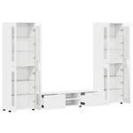 Casa si Gradina - Mobilier - Seturi de mobilier - Seturi living - Set comoda TV cu sertar cu Raft cu depozitare Alb Lemn compozit - Infinity.ro