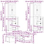 Casa si Gradina - Mobilier - Seturi de mobilier - Seturi living - Set comoda TV cu sertar cu Raft cu depozitare Alb Lemn compozit - Infinity.ro