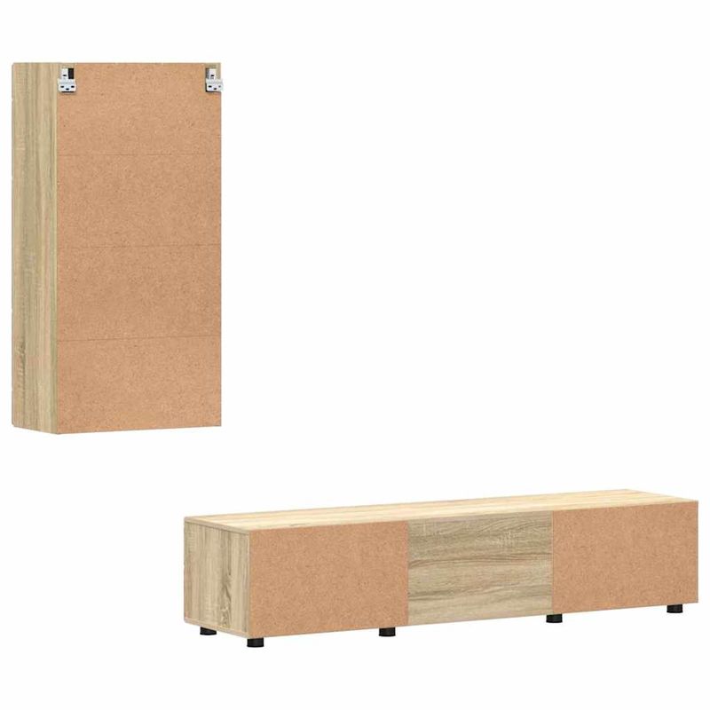 Casa si Gradina - Mobilier - Seturi de mobilier - Seturi living - Set comoda TV cu sertar cu Raft Stejar Sonoma Lemn compozit - Infinity.ro