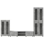 Casa si Gradina - Mobilier - Seturi de mobilier - Seturi living - Set comoda TV cu sertar cu Raft Gri din beton Lemn compozit - Infinity.ro
