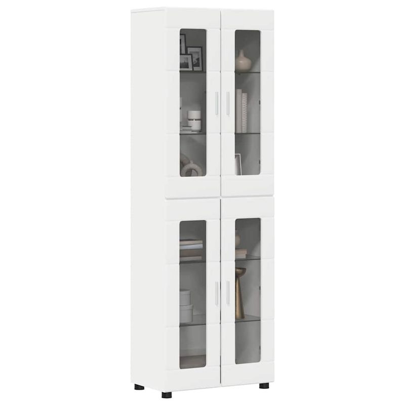 Casa si Gradina - Mobilier - Seturi de mobilier - Seturi living - Bufet cu Raft cu depozitare Alb 60 x 35 x 182 cm Lemn compozit - Infinity.ro