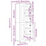 Casa si Gradina - Mobilier - Seturi de mobilier - Seturi living - Bufet cu Raft cu depozitare Alb 60 x 35 x 182 cm Lemn compozit - Infinity.ro