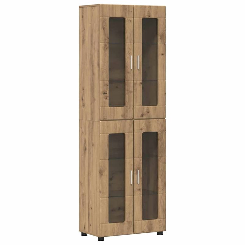 Casa si Gradina - Mobilier - Seturi de mobilier - Seturi living - Set comoda TV cu sertar cu Raft Stejar Artizanal Lemn compozit - Infinity.ro