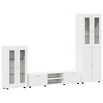 Casa si Gradina - Mobilier - Seturi de mobilier - Seturi living - Set comoda TV cu sertar cu Raft cu depozitare Alb Lemn compozit - Infinity.ro