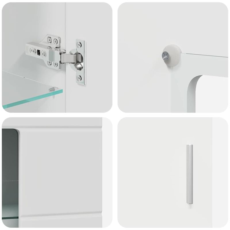 Casa si Gradina - Mobilier - Seturi de mobilier - Seturi living - Set comoda TV cu sertar cu Raft cu depozitare Alb Lemn compozit - Infinity.ro