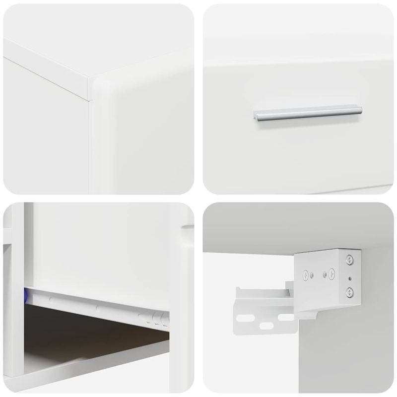 Casa si Gradina - Mobilier - Seturi de mobilier - Seturi living - Set comoda TV cu sertar cu Raft cu depozitare Alb Lemn compozit - Infinity.ro