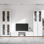 Casa si Gradina - Mobilier - Seturi de mobilier - Seturi living - Set comoda TV cu sertar cu Raft cu depozitare Alb Lemn compozit - Infinity.ro