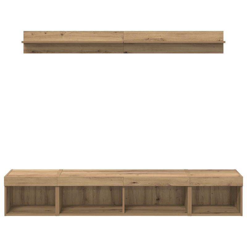 Casa si Gradina - Mobilier - Seturi de mobilier - Seturi living - Set Dulap pentru Televizor Montat pe Perete 5 pcs Stejar Artizanal - Infinity.ro