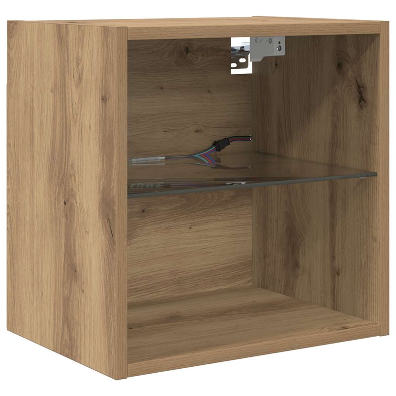 Casa si Gradina - Mobilier - Comode si corpuri - Comode - Unitati TV de perete cu LED 5 pcs Stejar Artizanal Lemn compozit - Infinity.ro
