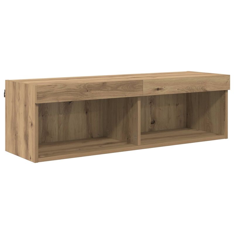 Casa si Gradina - Mobilier - Comode si corpuri - Comode - Unitati TV de perete cu LED 5 pcs Stejar Artizanal 100 x 30 x 30 cm - Infinity.ro