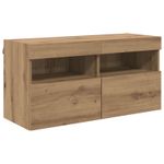 Casa si Gradina - Mobilier - Comode si corpuri - Comode - Unitati TV de perete cu LED 5 pcs Stejar Artizanal 80 x 30 x 40 cm - Infinity.ro