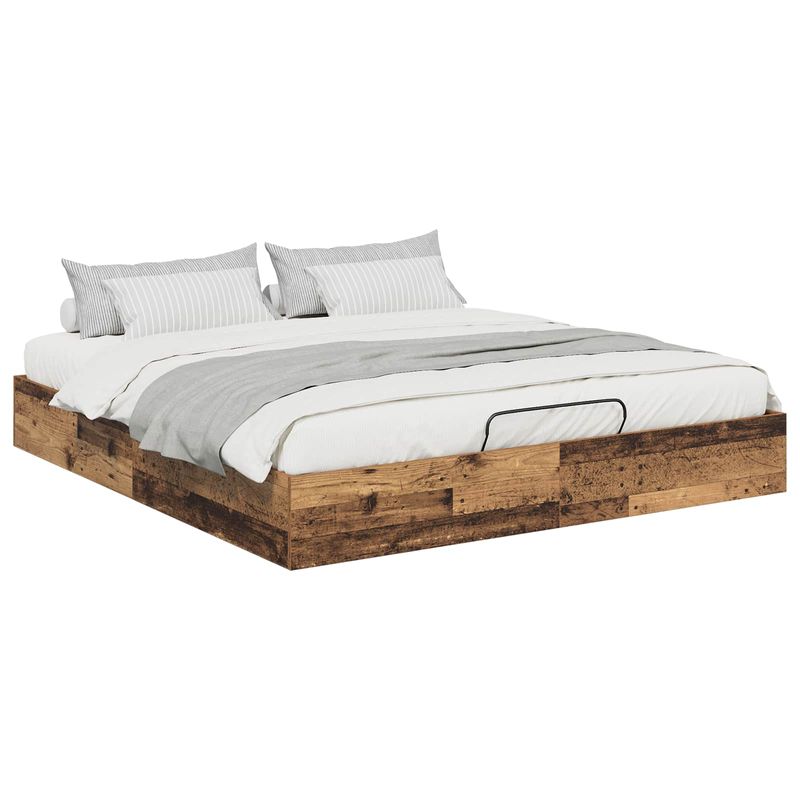 Casa si Gradina - Mobilier - Paturi si accesorii - Paturi - Cadru de pat otoman Lemn vechi 193 x 120 x 25 cm PAL - Infinity.ro