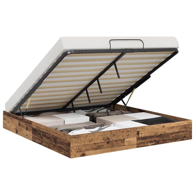 Casa si Gradina - Mobilier - Paturi si accesorii - Paturi - Cadru de pat otoman Lemn vechi 193 x 120 x 25 cm PAL - Infinity.ro