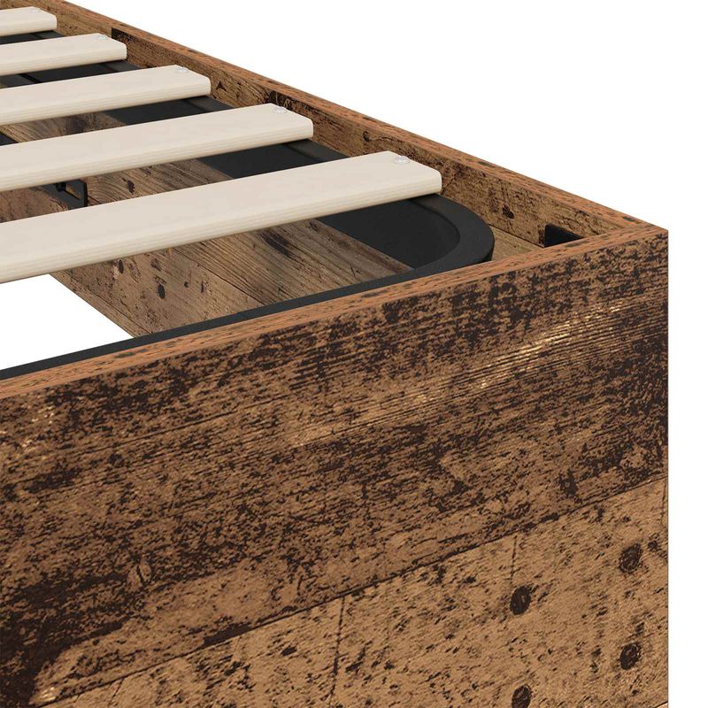 Casa si Gradina - Mobilier - Paturi si accesorii - Paturi - Cadru de pat otoman Lemn vechi 193 x 120 x 25 cm PAL - Infinity.ro
