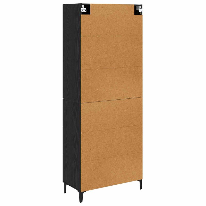 Casa si Gradina - Mobilier - Comode si corpuri - Corpuri bucatarie - Bufet Pe perete Stejar Negru 69,5 x 34 x 180 cm Lemn compozit - Infinity.ro