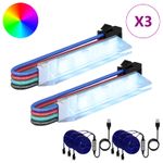 Casa si Gradina - Corpuri si surse de iluminat - Benzi LED - Banda LED 4 pcs Negru si Multicolor 150 cm Cupru si Plastic - Infinity.ro