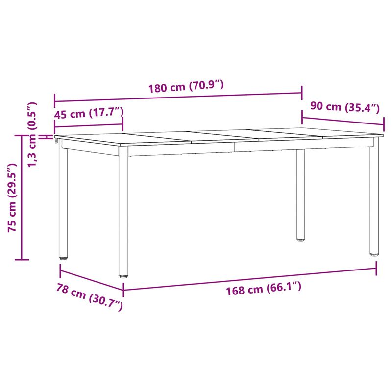 Casa si Gradina - Mobilier - Mese si birouri - Mese bucatarie si dining - Mese de sufragerie Lemn compozit - Infinity.ro