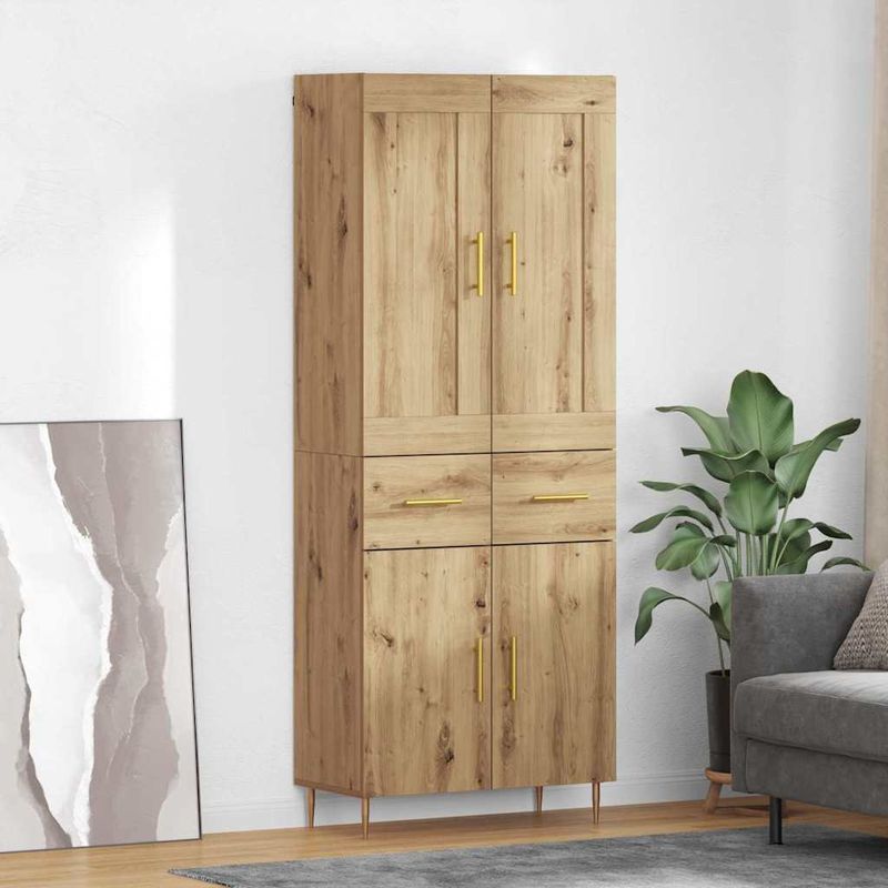Casa si Gradina - Mobilier - Comode si corpuri - Corpuri bucatarie - Bufet cu sertar Stejar Artizanal 69,5 x 34 x 180 cm Lemn compozit - Infinity.ro