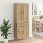 Casa si Gradina - Mobilier - Comode si corpuri - Corpuri bucatarie - Bufet cu sertar Stejar Artizanal 69,5 x 34 x 180 cm Lemn compozit - Infinity.ro