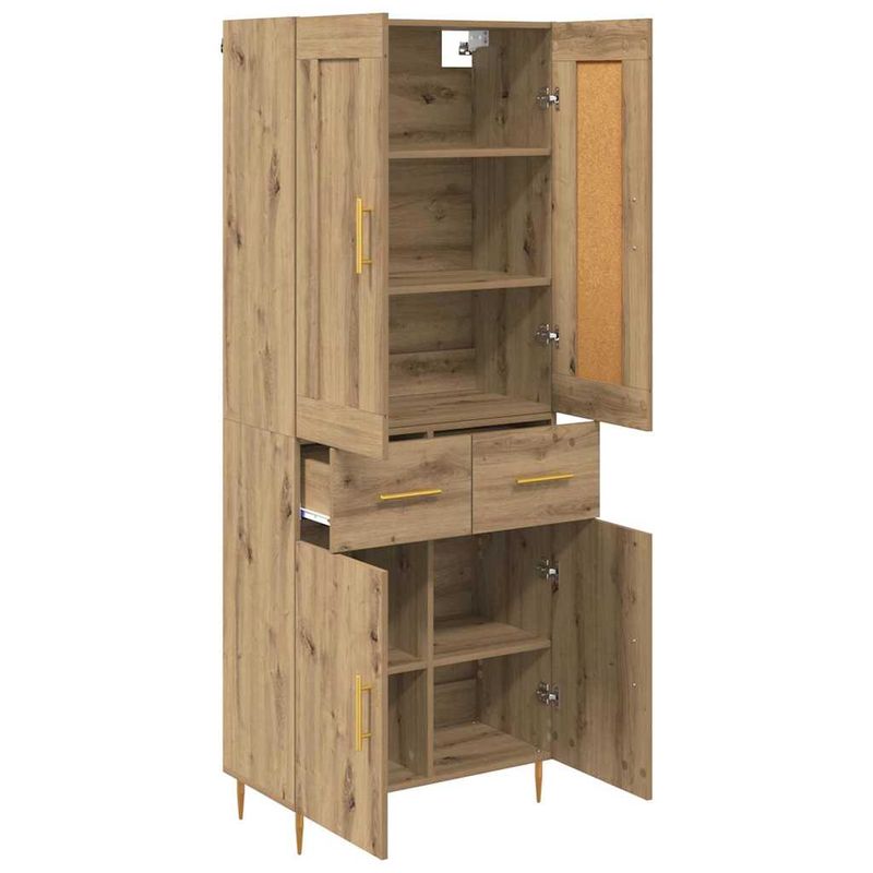 Casa si Gradina - Mobilier - Comode si corpuri - Corpuri bucatarie - Bufet cu sertar Stejar Artizanal 69,5 x 34 x 180 cm Lemn compozit - Infinity.ro