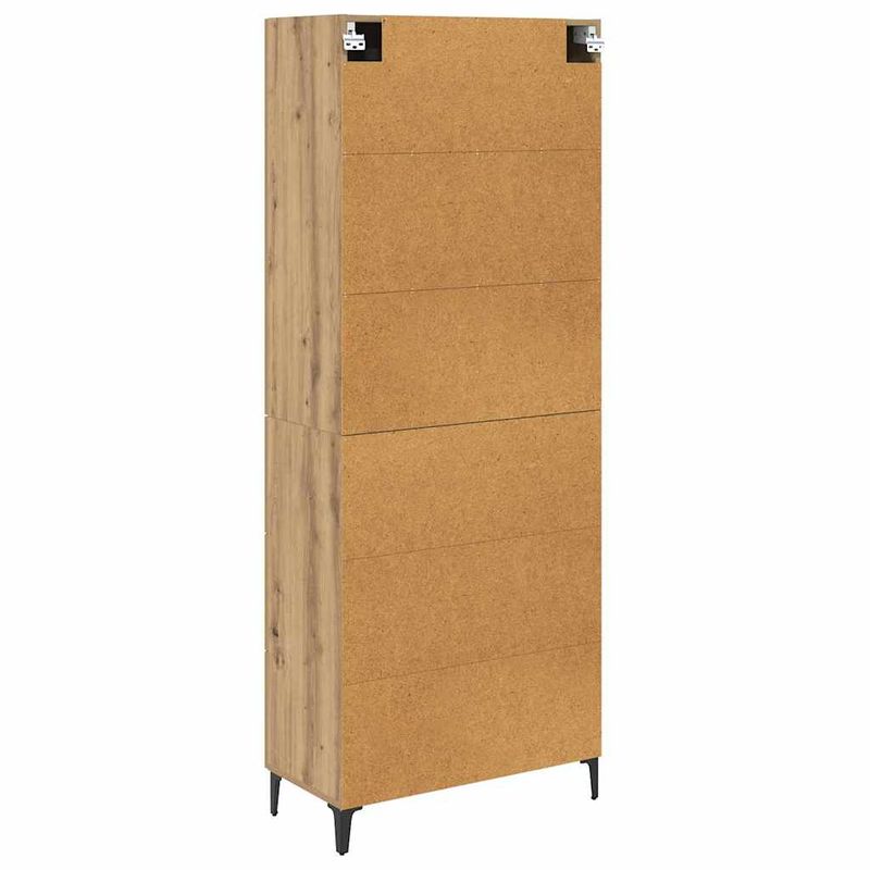 Casa si Gradina - Mobilier - Comode si corpuri - Corpuri bucatarie - Bufet Pe perete Stejar Artizanal 69,5 x 34 x 180 cm Lemn compozit - Infinity.ro