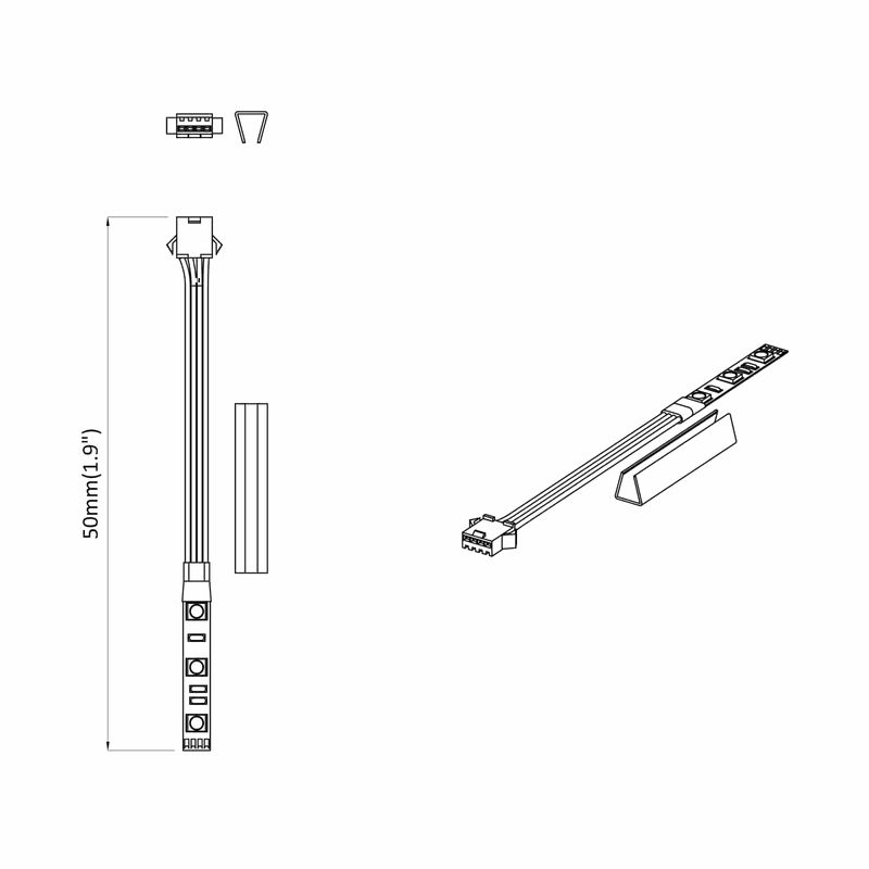Casa si Gradina - Corpuri si surse de iluminat - Benzi LED - Banda LED 4 pcs Negru si Alb 150 cm Cupru si Plastic - Infinity.ro