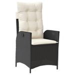 Casa si Gradina - Gradina si terasa - Mobilier exterior - Seturi mobila gradina - Set bistro cu perne, 3 piese, negru, poliratan - Infinity.ro
