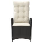 Casa si Gradina - Gradina si terasa - Mobilier exterior - Seturi mobila gradina - Set bistro cu perne, 3 piese, negru, poliratan - Infinity.ro