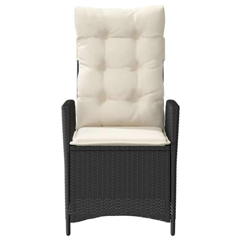Casa si Gradina - Gradina si terasa - Mobilier exterior - Seturi mobila gradina - Set bistro cu perne, 3 piese, negru, poliratan - Infinity.ro