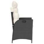 Casa si Gradina - Gradina si terasa - Mobilier exterior - Seturi mobila gradina - Set bistro cu perne, 3 piese, negru, poliratan - Infinity.ro
