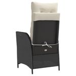 Casa si Gradina - Gradina si terasa - Mobilier exterior - Seturi mobila gradina - Set bistro cu perne, 3 piese, negru, poliratan - Infinity.ro