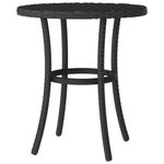 Casa si Gradina - Gradina si terasa - Mobilier exterior - Seturi mobila gradina - Set bistro cu perne, 3 piese, negru, poliratan - Infinity.ro
