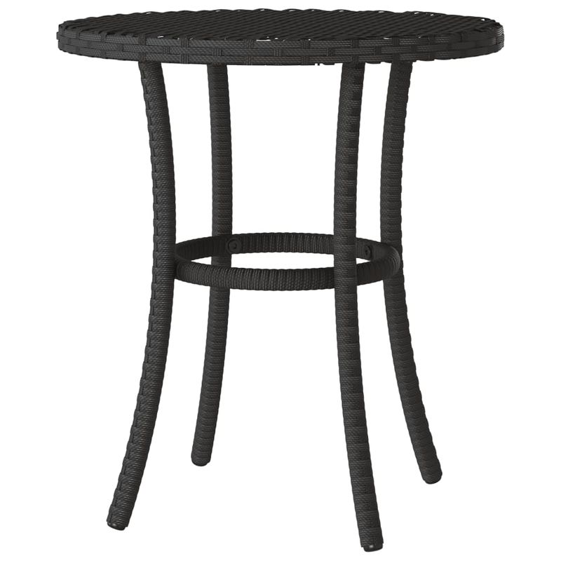 Casa si Gradina - Gradina si terasa - Mobilier exterior - Seturi mobila gradina - Set bistro cu perne, 3 piese, negru, poliratan - Infinity.ro