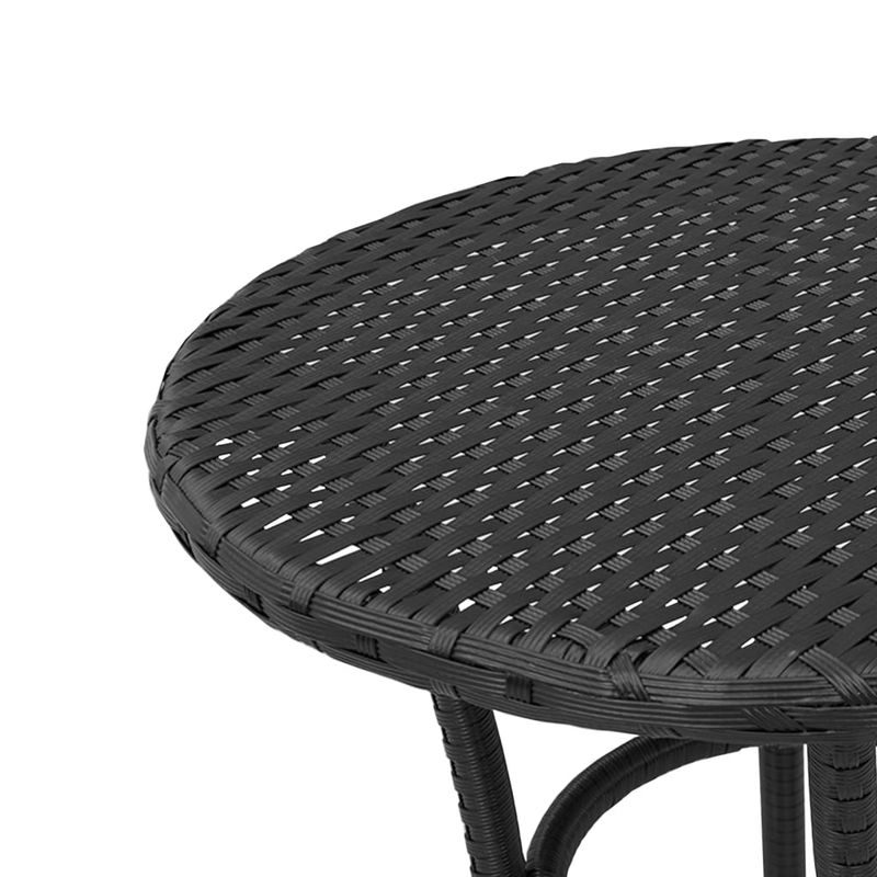 Casa si Gradina - Gradina si terasa - Mobilier exterior - Seturi mobila gradina - Set bistro cu perne, 3 piese, negru, poliratan - Infinity.ro