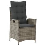 Casa si Gradina - Gradina si terasa - Mobilier exterior - Seturi mobila gradina - Set bistro de gradina cu perne, 3 piese, gri, poliratan - Infinity.ro