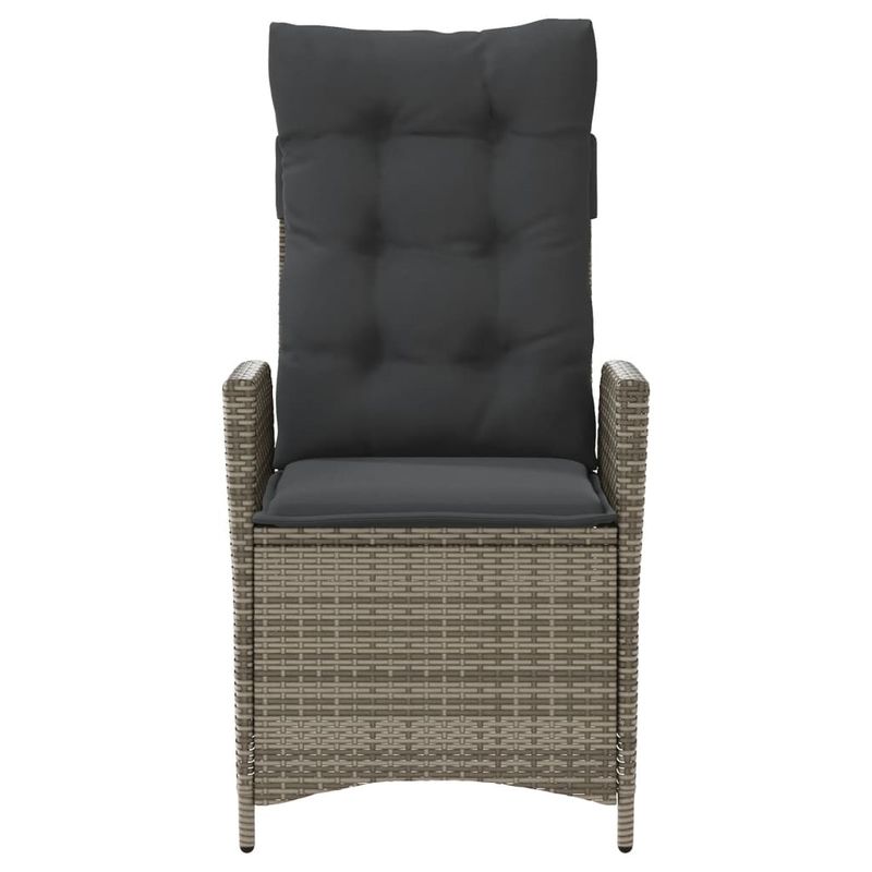 Casa si Gradina - Gradina si terasa - Mobilier exterior - Seturi mobila gradina - Set bistro de gradina cu perne, 3 piese, gri, poliratan - Infinity.ro
