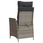Casa si Gradina - Gradina si terasa - Mobilier exterior - Seturi mobila gradina - Set bistro de gradina cu perne, 3 piese, gri, poliratan - Infinity.ro
