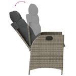 Casa si Gradina - Gradina si terasa - Mobilier exterior - Seturi mobila gradina - Set bistro de gradina cu perne, 3 piese, gri, poliratan - Infinity.ro