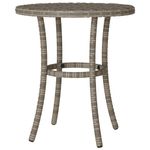Casa si Gradina - Gradina si terasa - Mobilier exterior - Seturi mobila gradina - Set bistro de gradina cu perne, 3 piese, gri, poliratan - Infinity.ro