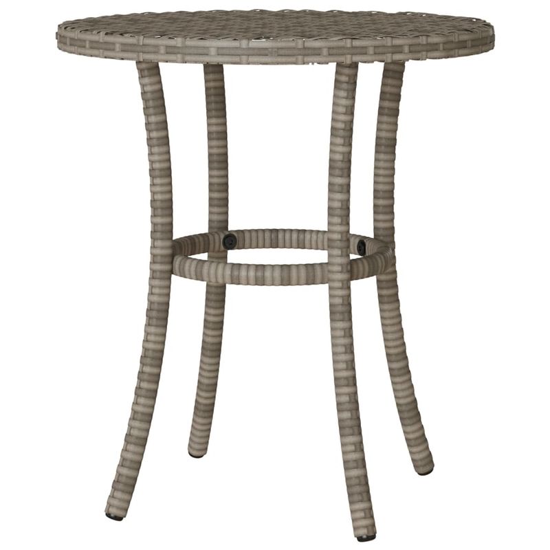 Casa si Gradina - Gradina si terasa - Mobilier exterior - Seturi mobila gradina - Set bistro de gradina cu perne, 3 piese, gri, poliratan - Infinity.ro