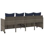 Casa si Gradina - Gradina si terasa - Mobilier exterior - Scaune si sezlonguri gradina - Sezlong cu perne, gri, poliratan - Infinity.ro